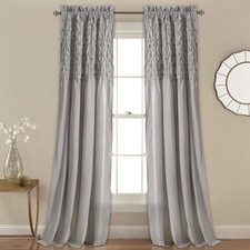 Bayview Curtains - Pintuck Textured Semi Sheer Window Panel Drapes Set for Li...