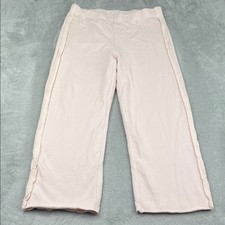 NEW Frank & Eileen L 100% Cotton Bella Women's Pink Wide Leg Pants, Made in USA