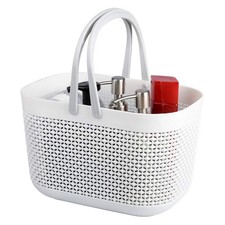 Plastic Organizer Storage Baskets with Handles, Shower Caddy Bins Organizer f...