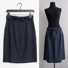 Mujer Brooks Brothers Falda Azul Marino Viscosa 40