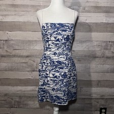 Urban Outfitters Blue & White Patterned Mini Dress