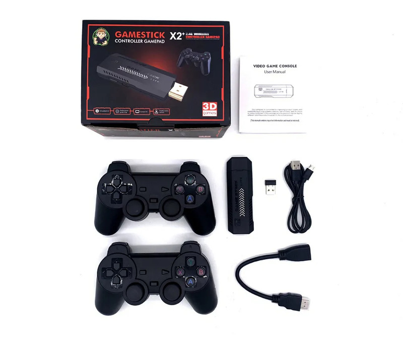 X2 Plus 256GB 4K Game Console 50000 Retro Games Wireless TV HDMI 50 Emulators