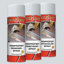 Risspr&uuml;fmittel Risspr&uuml;fspray Risspr&uuml;fung Eindringpr&uuml;fsystem Set KimTec, 3x400ml