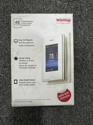 Warmup 4iE Portrait Smart Touch Screen Programmable Thermostat - 4iE-V03-WH-01