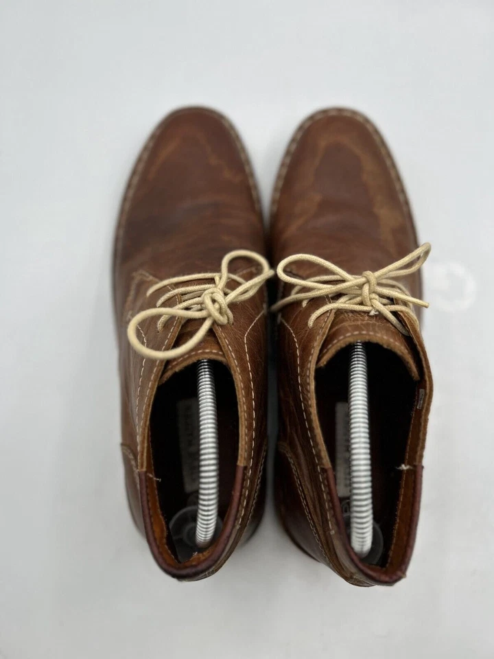 Zapatos informales Steve Madden Heston 217 Chukka para hombre talla 10 cuero tostado con cordones Foto 4 de 4