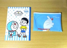 Doraemon Notebook  Multi Pouch Set, Anime Character Goods, Used