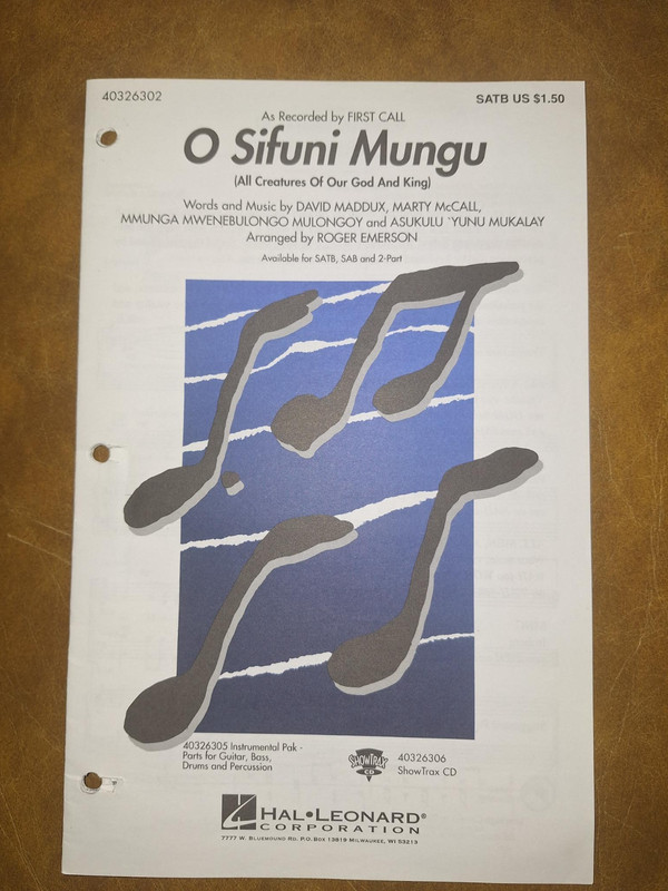 O Sifuni Mungu (All Creatures of Our God and King) by Maddux, McCall, Mulohgoy