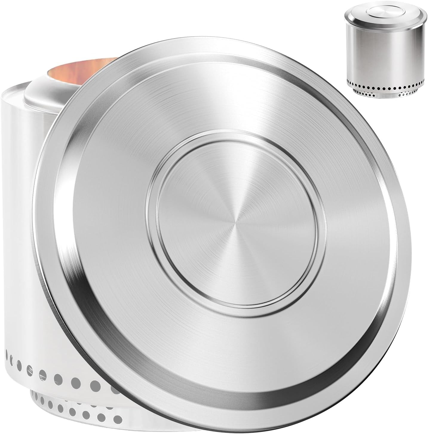 Fire Pit Lid for Solo Stove Bonfire, 19.5 Inch Stainless Ste