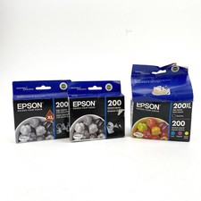 Genuine Epson 4-Pack 200XL Black 200 C/M/Y 200XL 200 Black Ink Cartridges