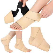 2-Pack Ankle  Foot Compression Wraps, Adjustable Lymphedema Support Braces Unis