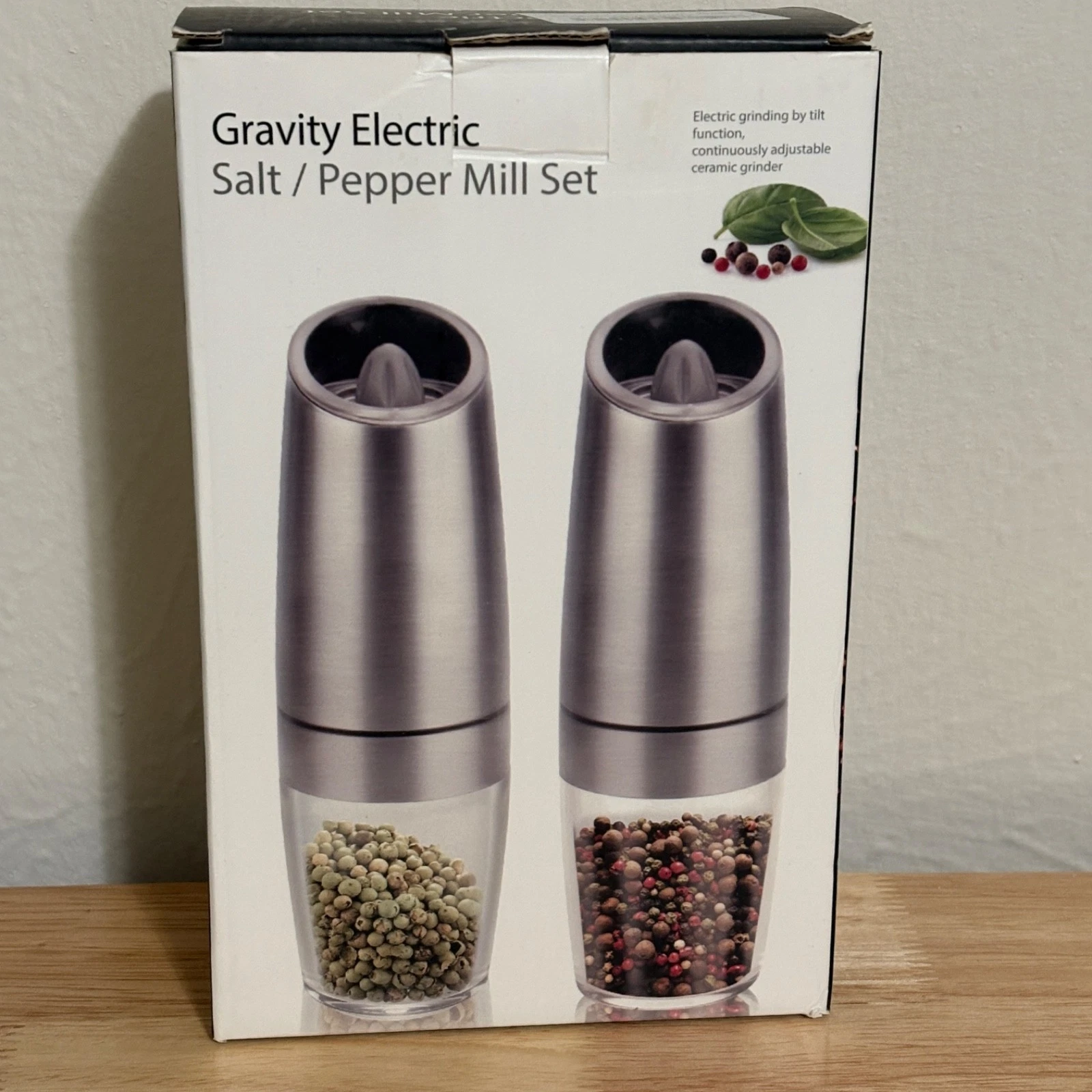 Gravity Electric Salt & Pepper Mill Set