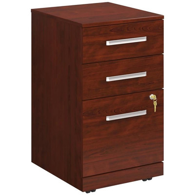 Sauder Affirm Engineered Wood 3-Drawer Mobile Filing Cabinet in Classic Cherry