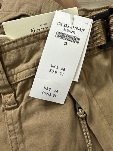 abercrombie fitch shorts mens Size 33 Brown - Picture 10 of 10
