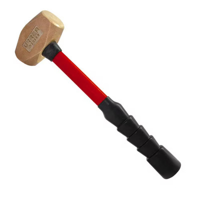 30 Oz. Brass Head Hammer with Fiber Glass Handle with Rubber Cover