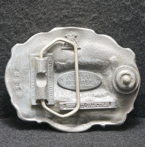 WH03130 *NOS* VINTAGE 1970s **AERIAL LADDER FIRE DEPT.** FIREFIGHTER BELT BUCKLE - Picture 2 of 2