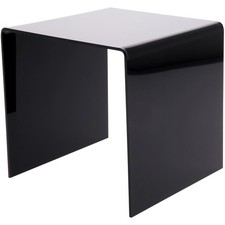 Plymor Black Acrylic Square Display Riser, 6" H x 6" W x 6" D 1/8" thick 
