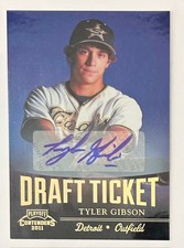 Tyler Gibson 2011 Panini Playoff Contenders Draft Ticket Auto - Detroit Tigers