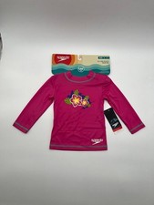 Speedo Girls Rash Guard UPF 50 Long Sleeve Floral Swim Tee NWT