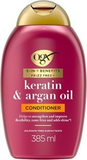 OGX Keratin and Argan Oil Anti-Frizz 385 ml (Pack of 1), Conditioner 385