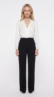 Sandro Jumpsuit Schwarz Langarm Viskose Gr. 34 S Damen SFPCO00040