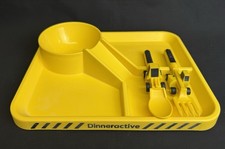 Dining Set Of 3 Piece Construction Themed Toddler Utensils  Toddler Plate