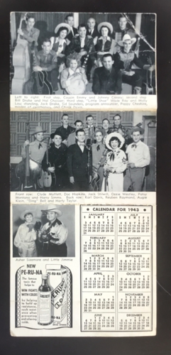 2 Calendario e foto Peruna 1943, 1946 - Chet Atkins + altri paesi, western - Foto 3 di 4