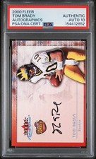 2000 FLEER AUTOGRAPHICS TOM BRADY PSA AUTHENTIC AUTO 10