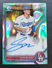 2022 Bowman Chrome Sean McLain 1st Bowman Aqua Lava Refractor Auto 7/199 #CDA-SM
