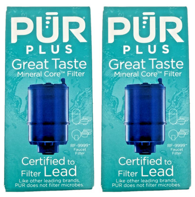 2x PUR Plus RF-9999 Faucet Water Filter Replacement - New
