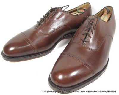 NEW NWOB MENS JOHNSTON & MURPHY BROWN LEATHER DRESS SHOES SZ 12 EEE