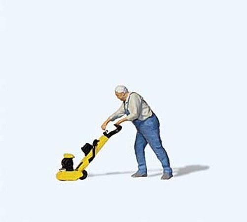 Preiser 28262 HO Scale Waxing the Floor - Individual Figure Man