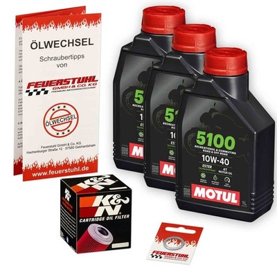 Honda CBR 600 RR (PC40) 07-16, Motul 10W40 ESTER Öl + K&N RACING Ölfilter Set