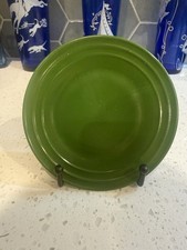 Hazel Atlas Moderntone Little Hostess Green Child Minature 5 1/4" Plate