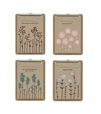 East of India Flowers Clip Pad memo notepad mini clip board to do list xmas gift