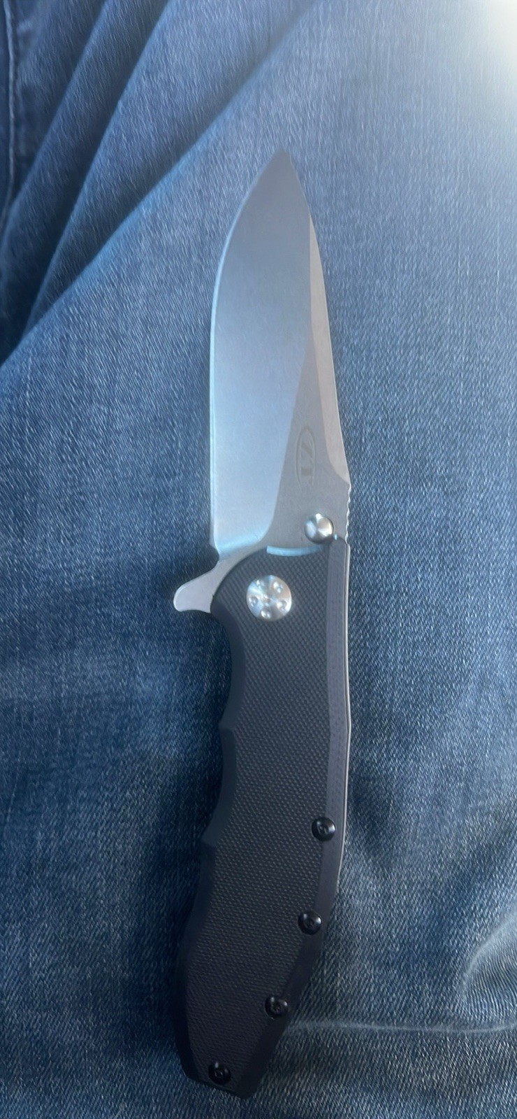 ZT 0562 G10 Black Drop Point Stainless Steel Folding Pocketknife