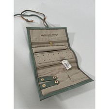 The Royal Standard How I Roll Jewelry Organizer in Mint Green Suede