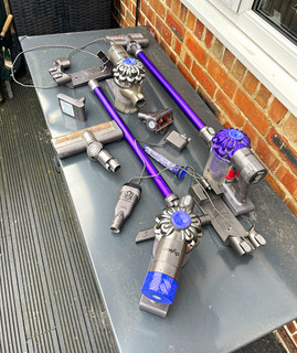 Dyson V6 Cordless Vacuum Parts Set Purple w/ Tools Brush Head Bin Charging Dock