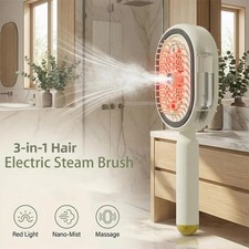 Electric Steam Hair Brush Spray Comb Anti Static Detangling Scalp Massager USB