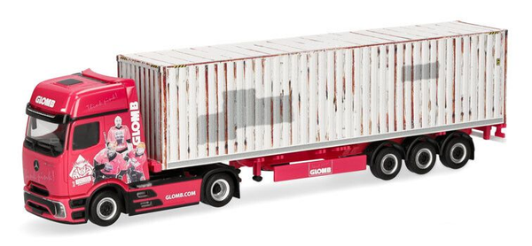 Herpa - Mercedes Benz Actros L Procabin G 4X2 Mit 3-Achs-Containertransportan...-image