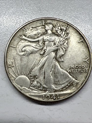 1941 d Walking Liberty Half Dollar 50c Silver Actual Coin Good For Collection