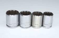 Challenger 1224 3/4", 11/16", 5/8", 9/16" 12pt Socket 3/8" Drive Made in USA