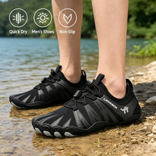 Men Aqua Sock Water Shoes, Quick Dry for Surfing Reef Beach Swimming Diving