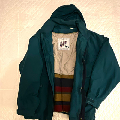 London Fog Mens Green Insulated Hooded Puffer Jacket Thinsulate Size L