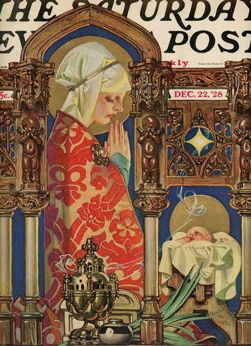 1928 Original JC Leyendecker Cover Art. Sat Eve Post. Christmas. Mother ...