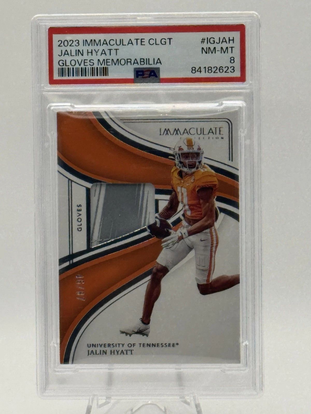 Jalin Hyatt Panini Immaculate Collection Collegiate Immaculate Gloves Memorabilia #IGJAH Base