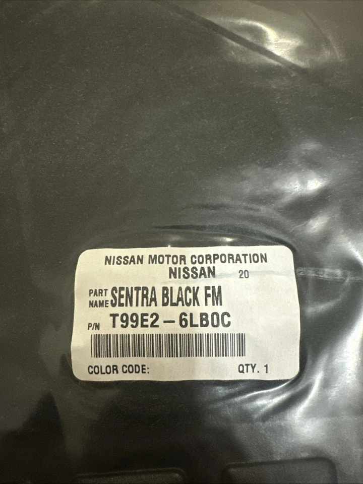 2020-2025 Nissan Sentra Carpet Floor Mats Set of 4 - T99E2-6LB0C Black OEM - New - Image 2 of 3