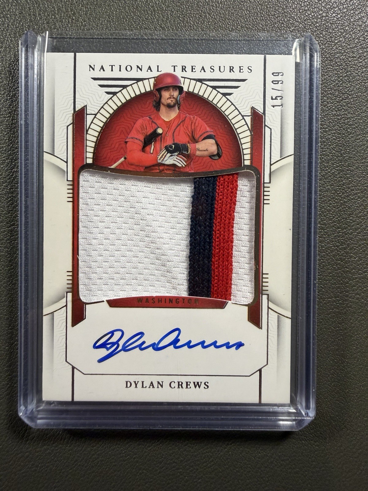 Panini 2024 National Treasures Dylan Crews PMS-DC Rookie Patch Auto 15/99