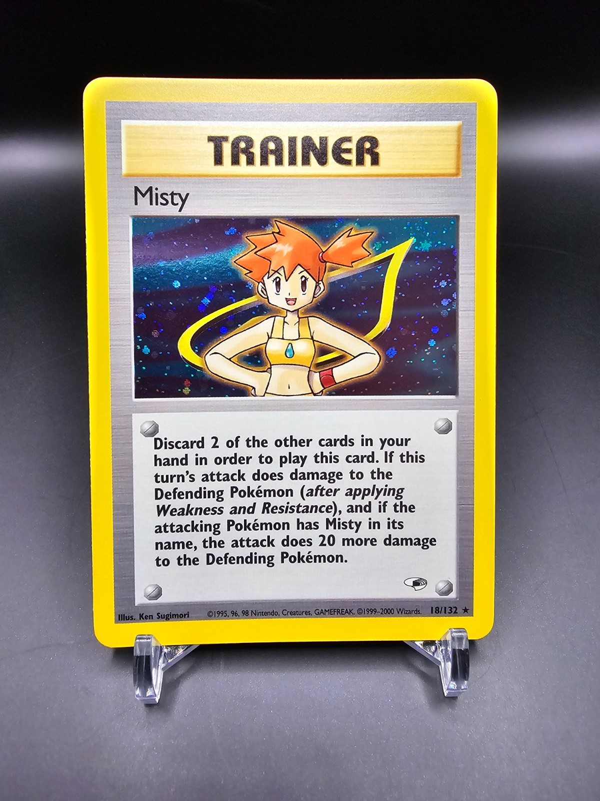 NM - Misty - 18/132 - Gym Heroes - Pokemon Card