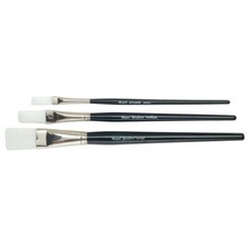 Image of Major Brushes Flat Tip Synthetic Sable Brush Set 3
