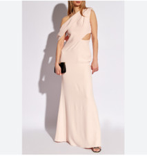 Alexander McQueen Asymmetric Draped Cut-Out Gown Pink Dress - BNWT